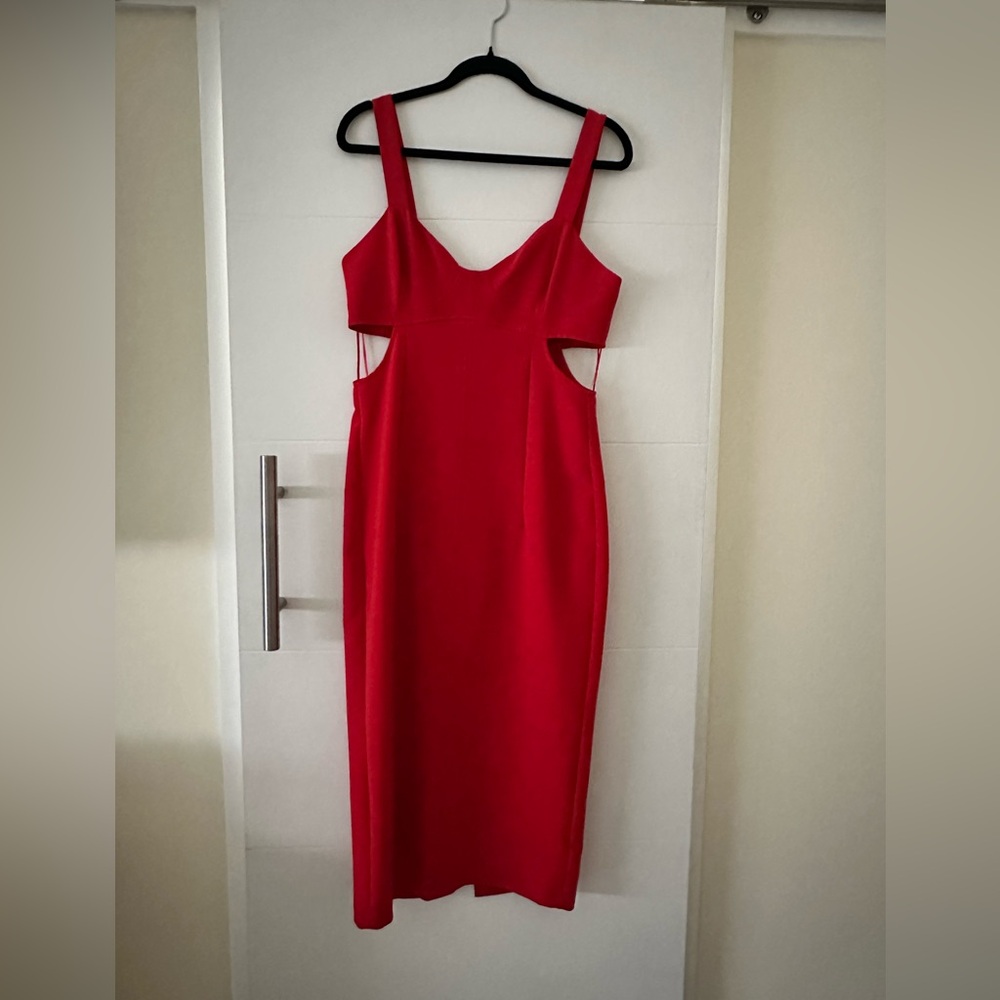 Elegant Red Sleeveless Dress - Picture 2 of 3
